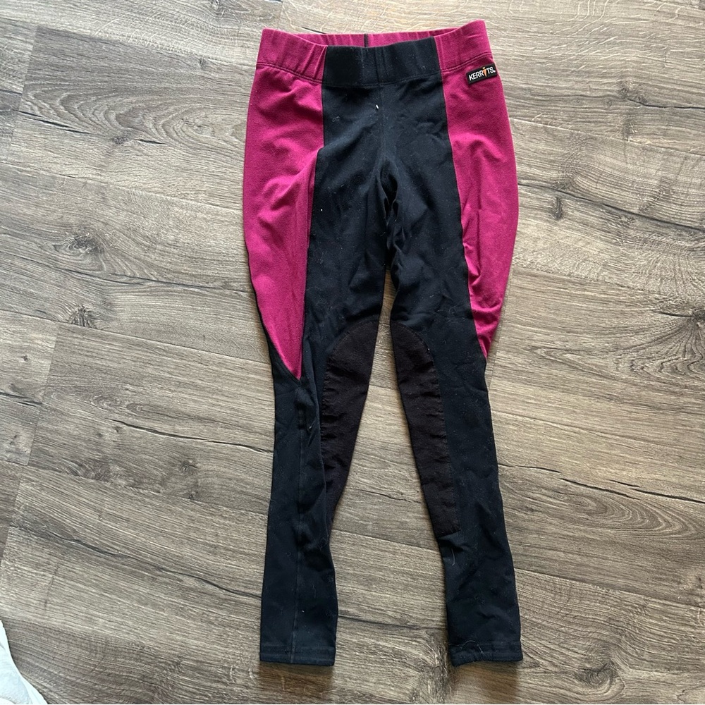 Kerrits women’s Black and Dark Red riding leggings